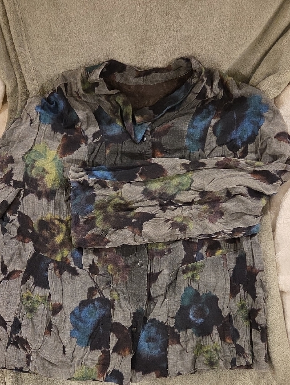 Art to Wear Jacket/Shirt from Babette San Francisco, Snap Front, Large